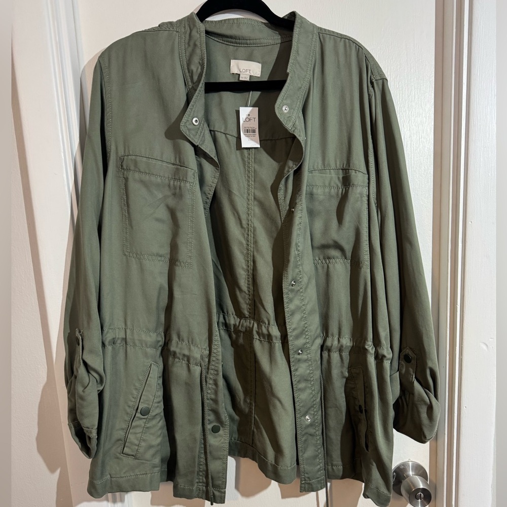 NWT Loft Olive Green Utility Jacket size XXL